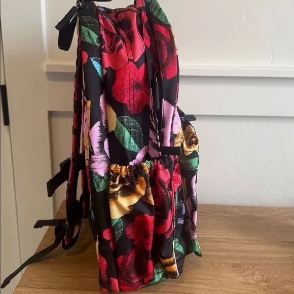 Vera Bradley Grande Laptop Backpack in the Havana Rose Pattern Butterfly Travel - Picture 4 of 12